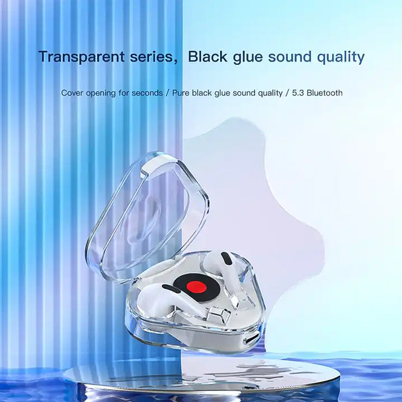 Transparent stereo wireless earbud Bluetooth Earphones