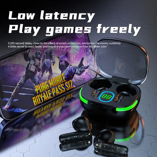 Digital display Bluetooth earphone e-sports mini wireless