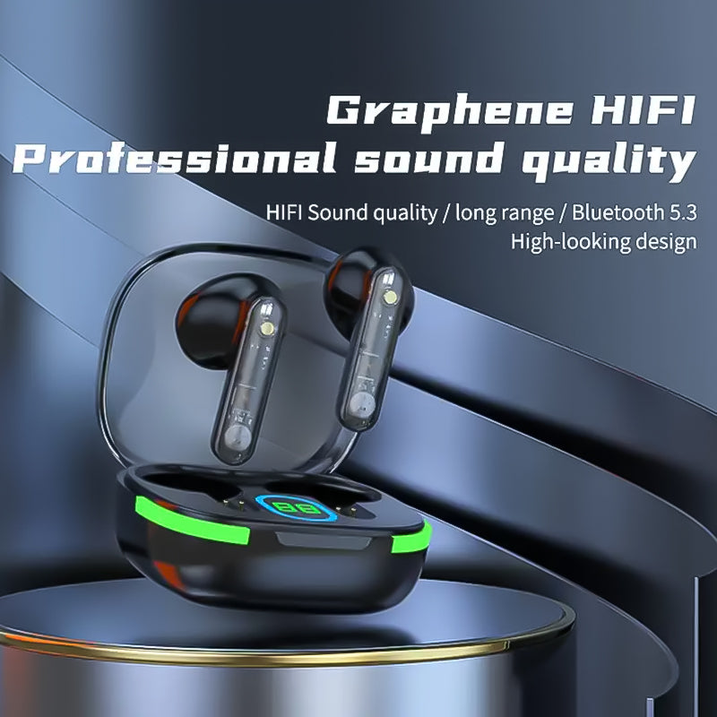 Digital display Bluetooth earphone e-sports mini wireless
