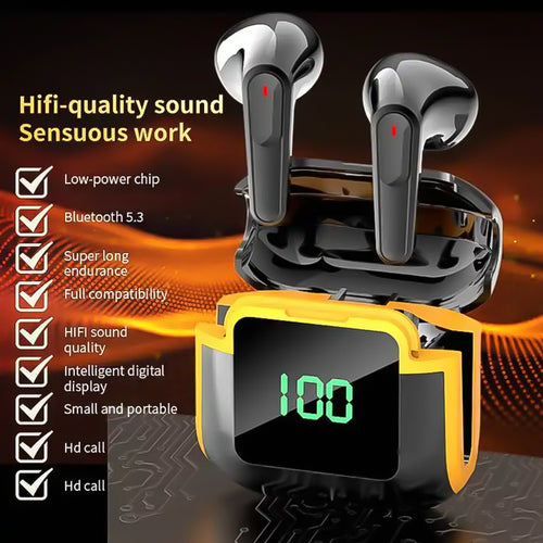 Digital Display Intelligent Touch Bluetooth Earphones