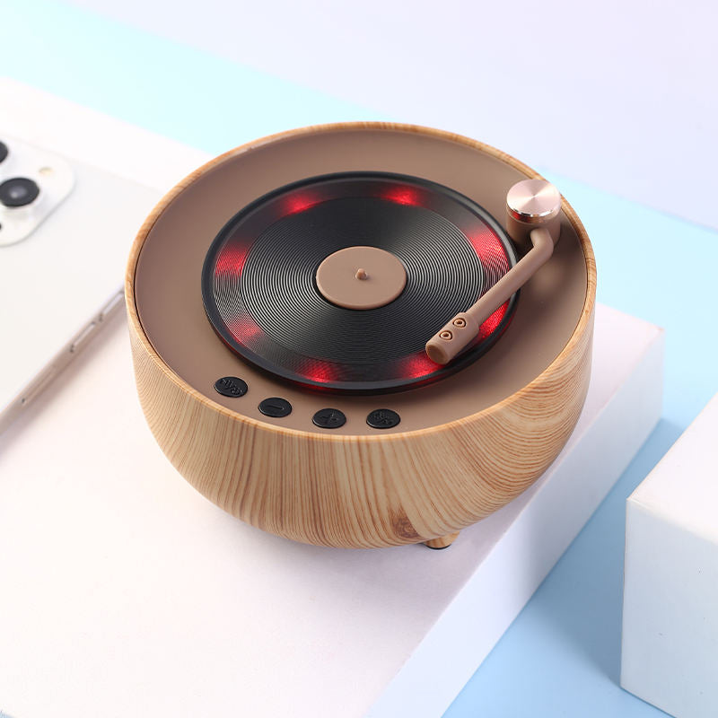 Round retro bluetooth battery speaker