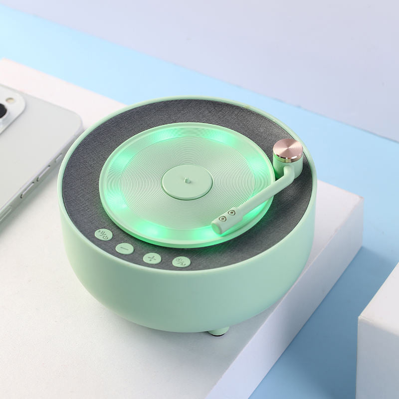 Round retro bluetooth battery speaker