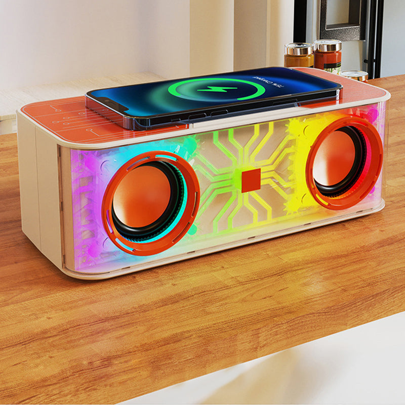 Mechanical wind wireless rechargeable speaker