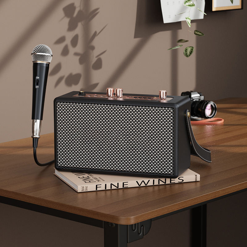 Retro wireless rechargeable speaker
