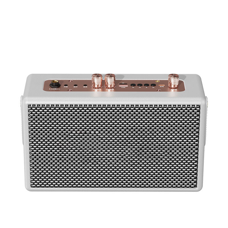 Retro wireless rechargeable speaker