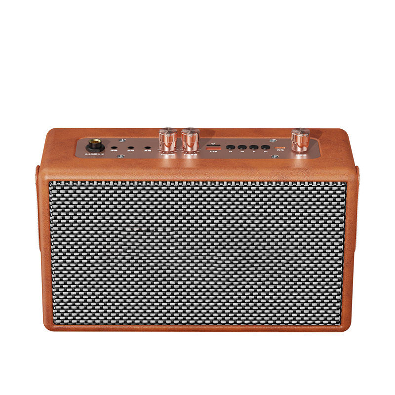Retro wireless rechargeable speaker