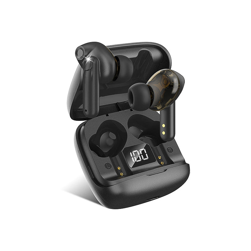 Hifi stereo LED display wireless earphone waterproof
