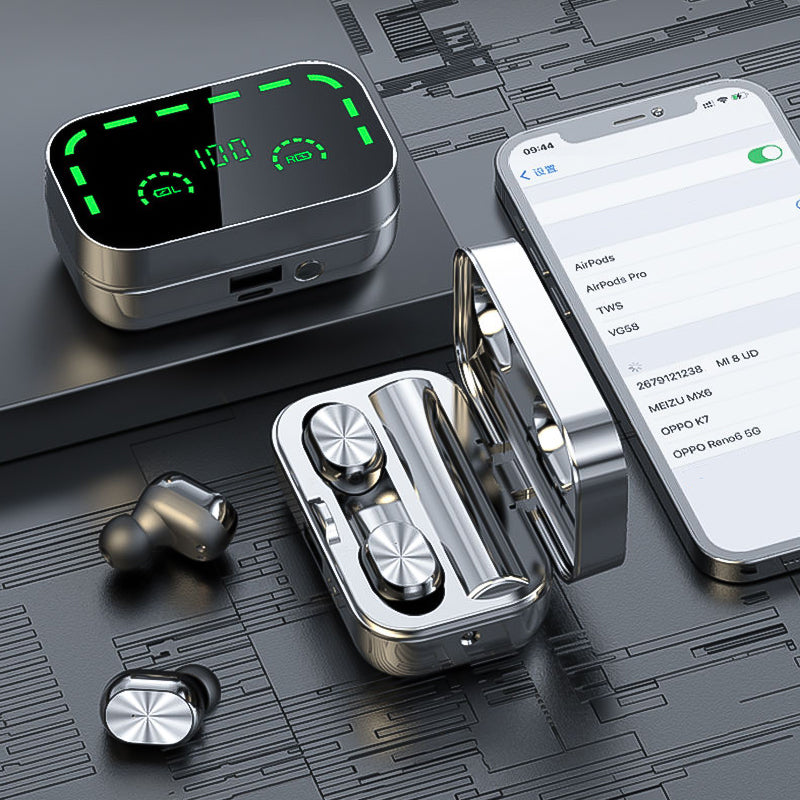 Wireless Bluetooth headset with intelligent digital display