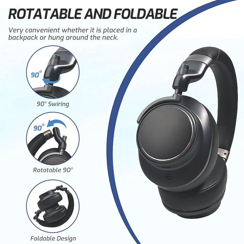 Over-ear Headset Wireless Active Noise Canceling Headphones