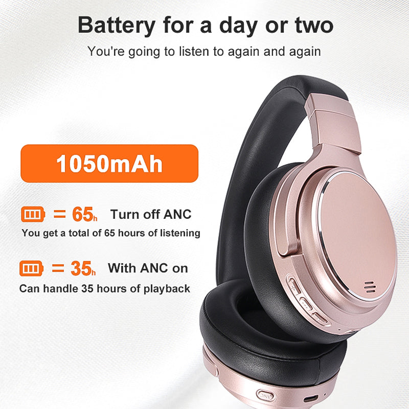 Wireless Headphones For Business Travelling 65H Playtime