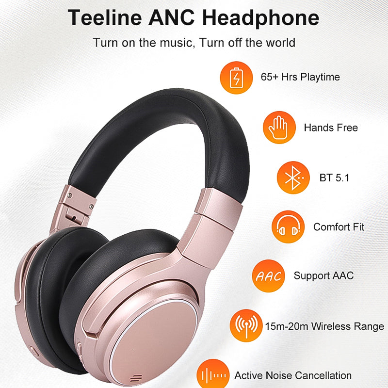 Wireless Headphones For Business Travelling 65H Playtime