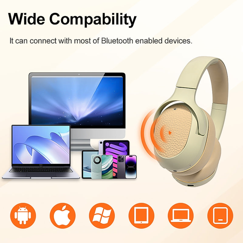 Active Noise Cancelling Headphones Wireless Clear Mic
