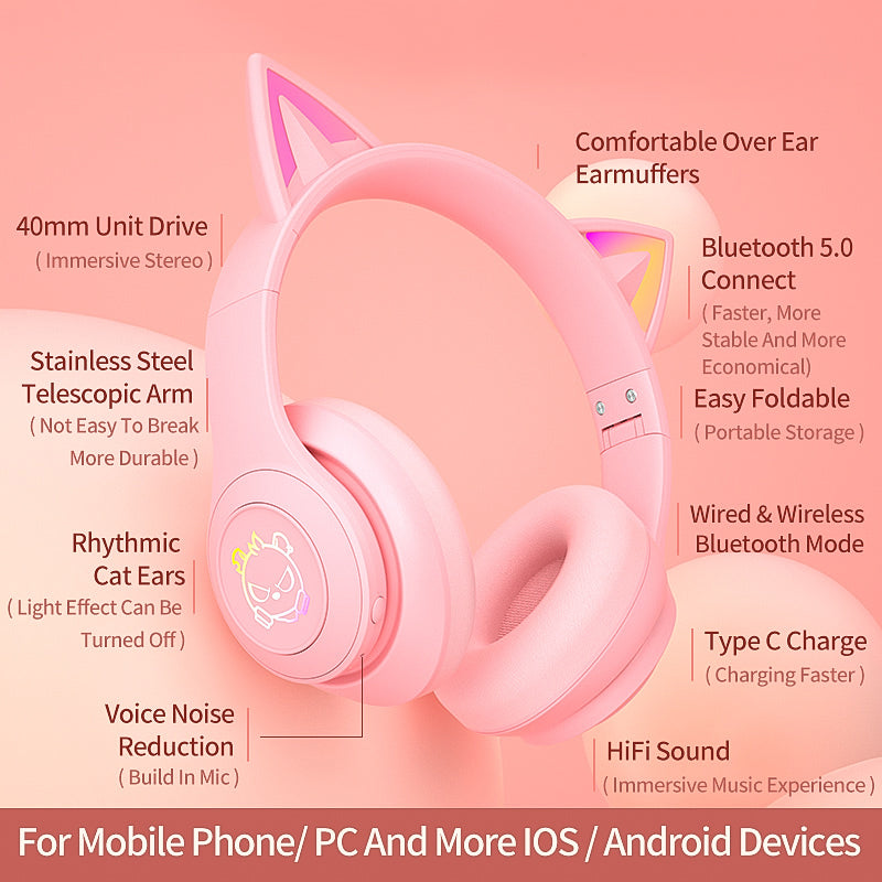 Ear Headphones Wireless Bluetooth Headset Noise-cancelling