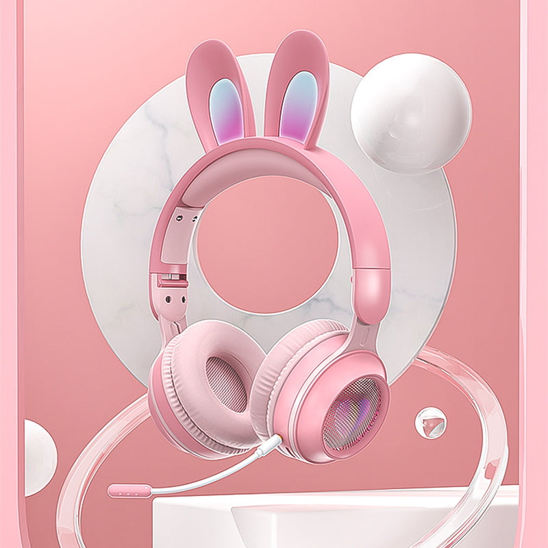 Over-ear Gamer Rabbit Ear Headset Wireless Purple