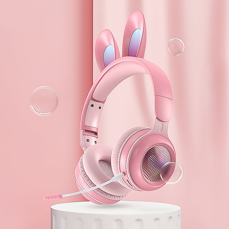 Over-ear Gamer Rabbit Ear Headset Wireless Purple