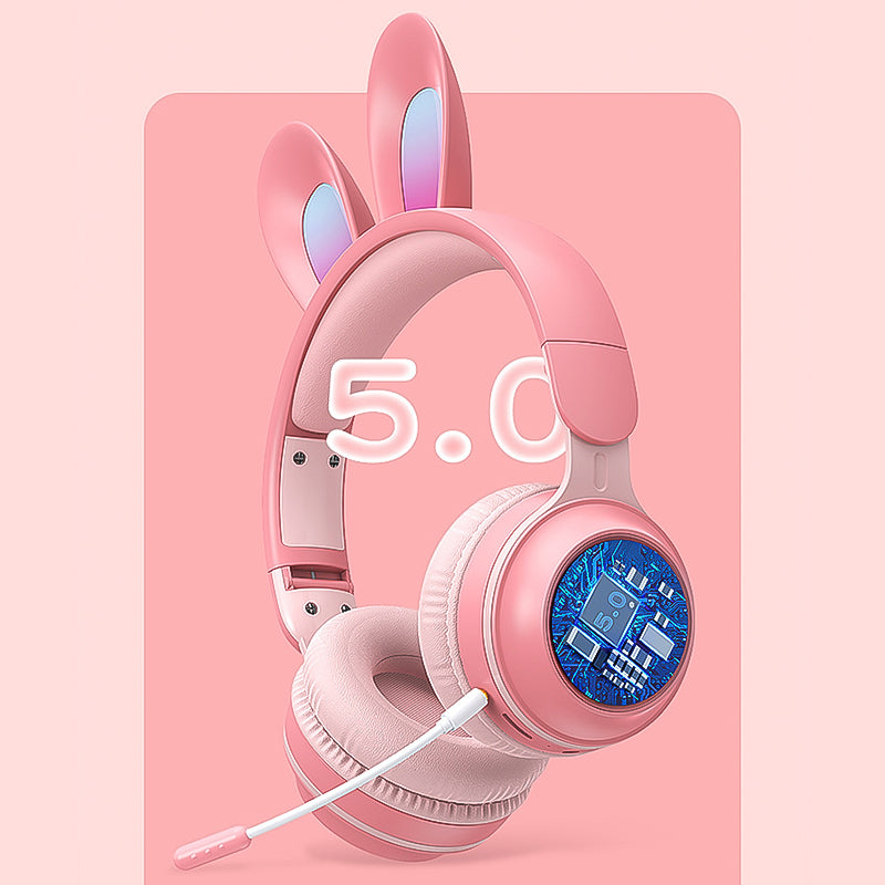 Over-ear Gamer Rabbit Ear Headset Wireless Purple