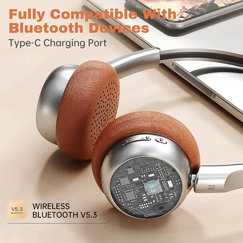 Sports On-Ear Noise Cancelling Headset Bluetooth Headphones