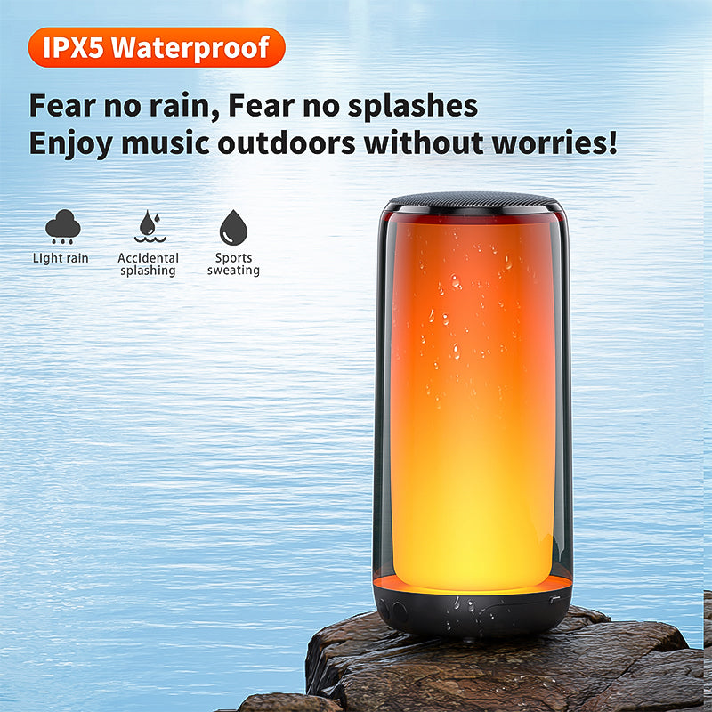 Mini Portable Wireless Speaker With LED Metal Bass Speaker