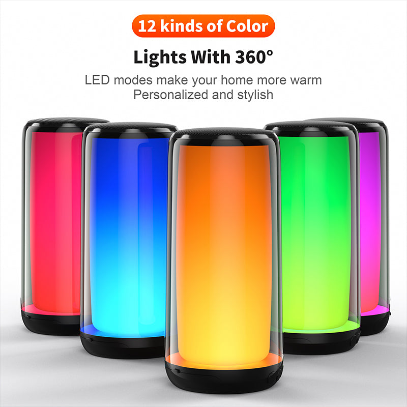 Mini Portable Wireless Speaker With LED Metal Bass Speaker