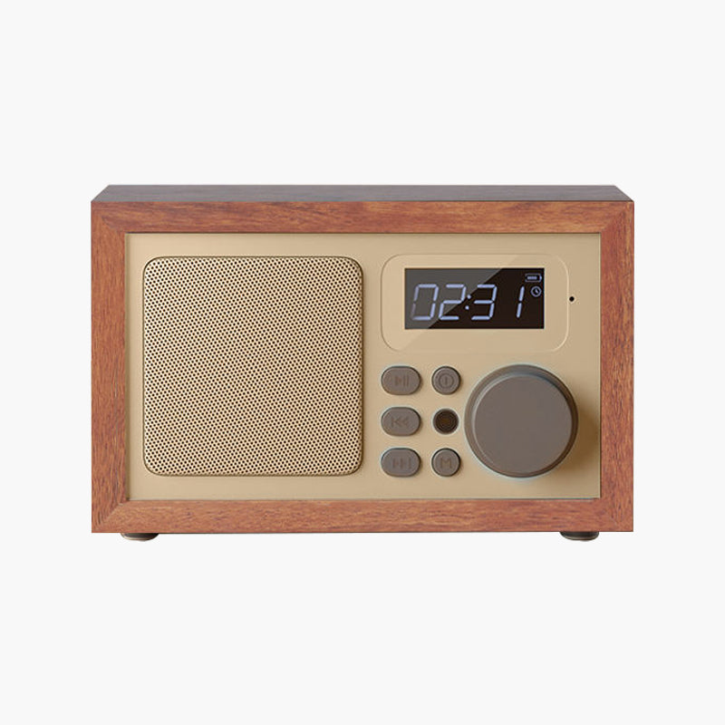 Waterproof outdoor mini speaker with clock