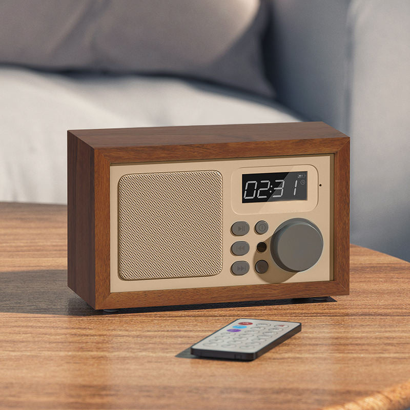 Waterproof outdoor mini speaker with clock