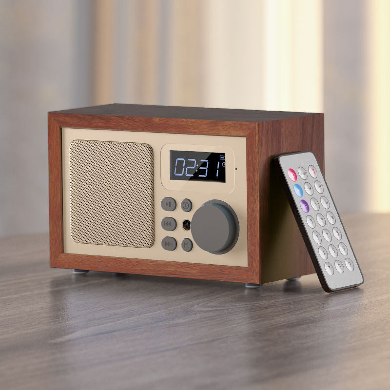 Waterproof outdoor mini speaker with clock