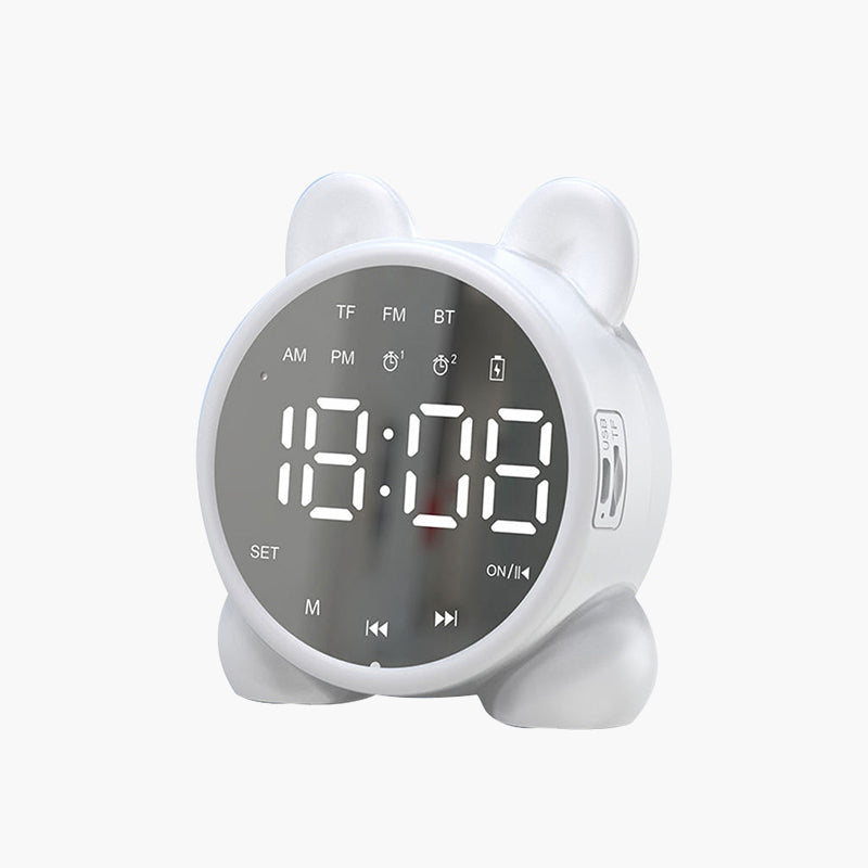 Subwoofer alarm speaker with clock