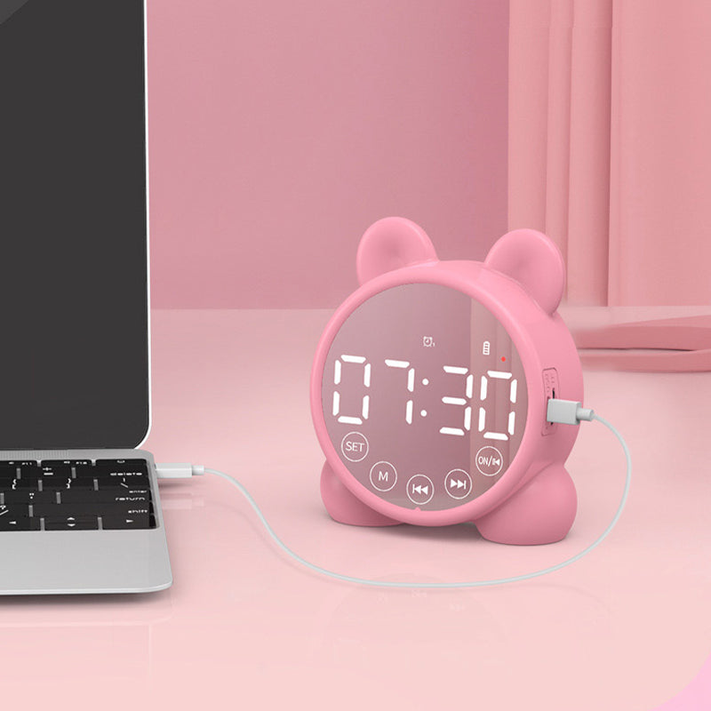 Subwoofer alarm speaker with clock