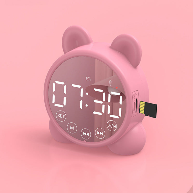 Subwoofer alarm speaker with clock