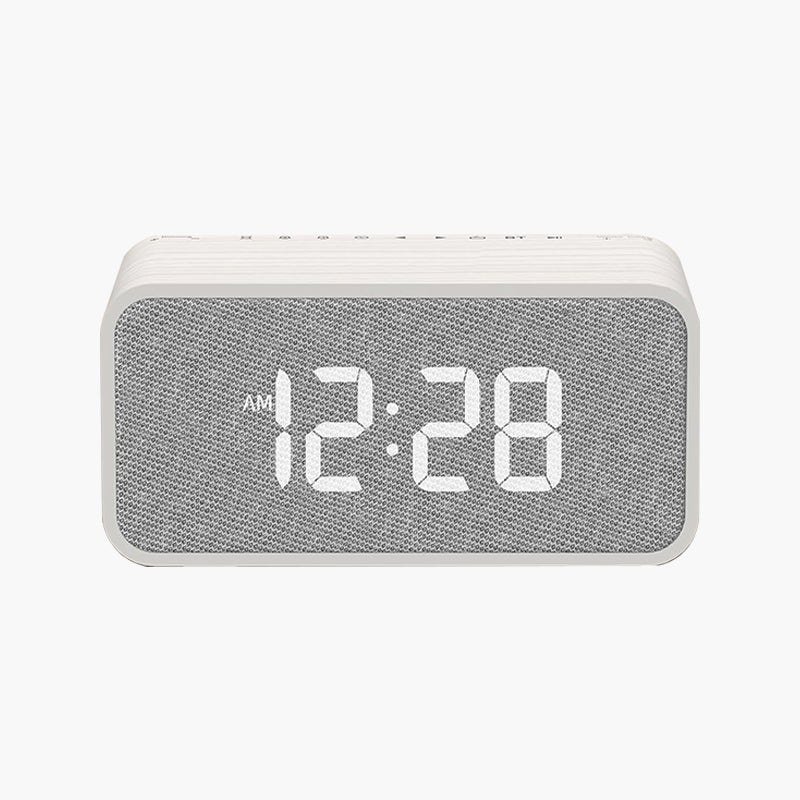 Wooden bluetooth speaker with time display