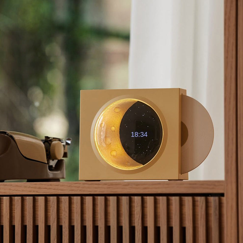 Moon wireless speaker with time display
