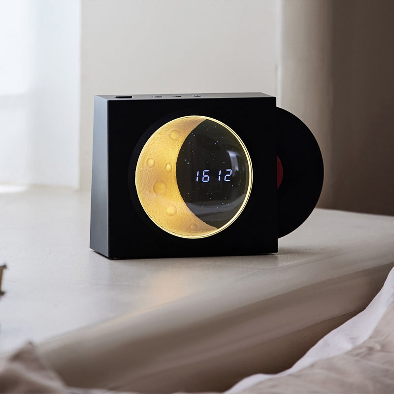 Moon wireless speaker with time display