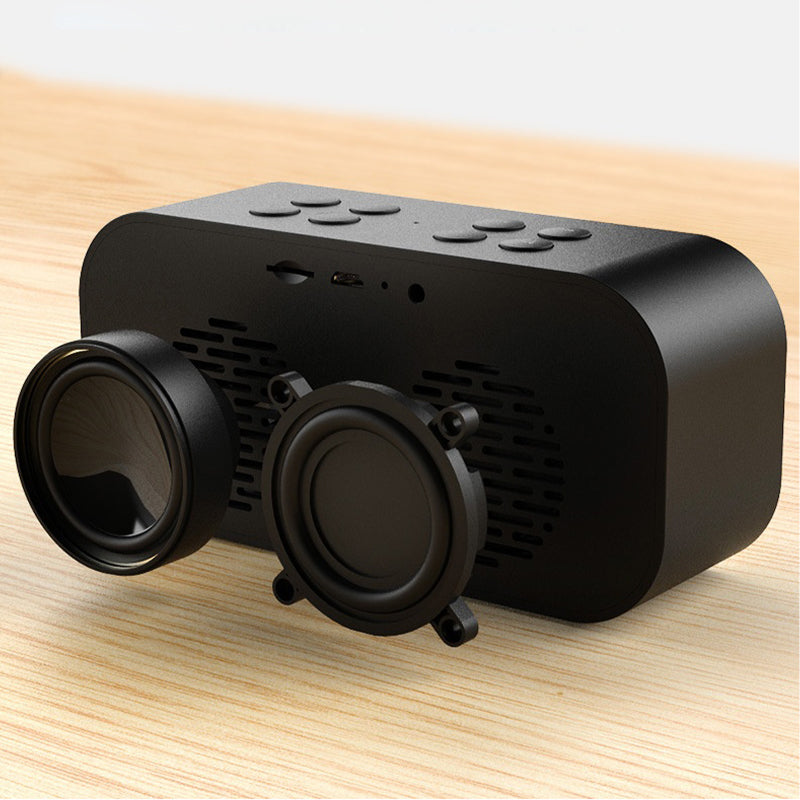 Mini mirror screen with time display speaker