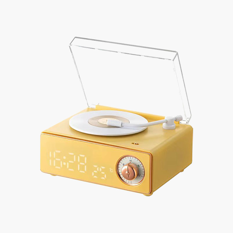 Retro wireless bluetooth speaker with time display