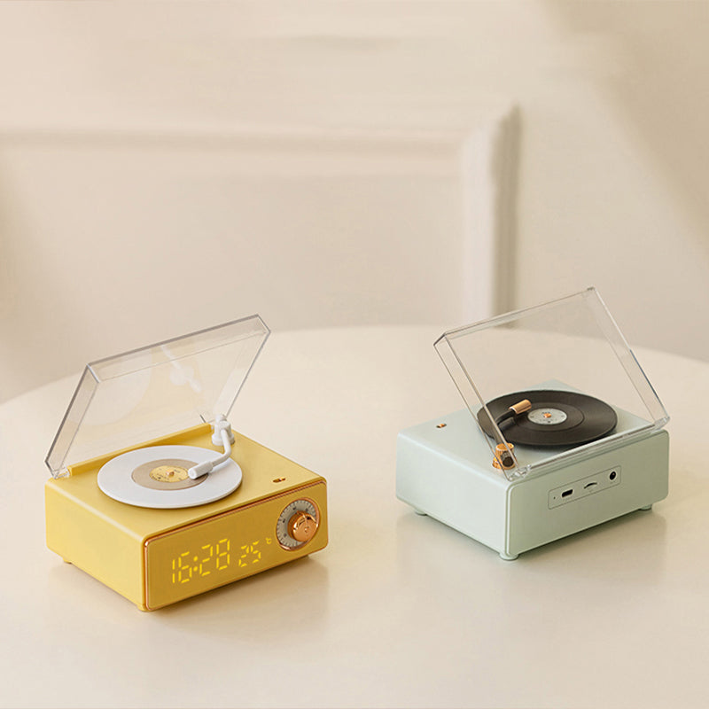 Retro wireless bluetooth speaker with time display