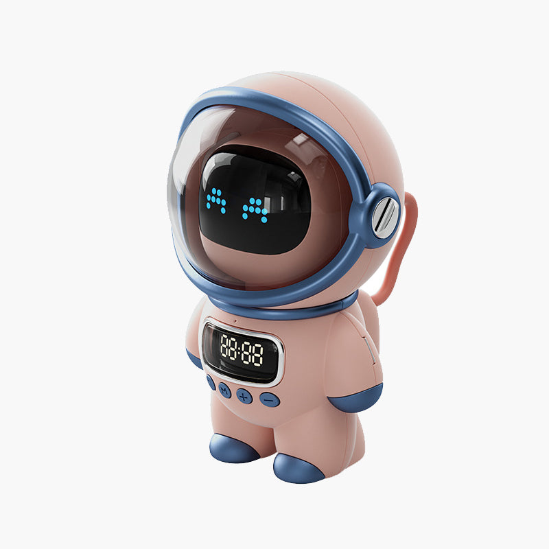 Astronaut shaped speaker with time display