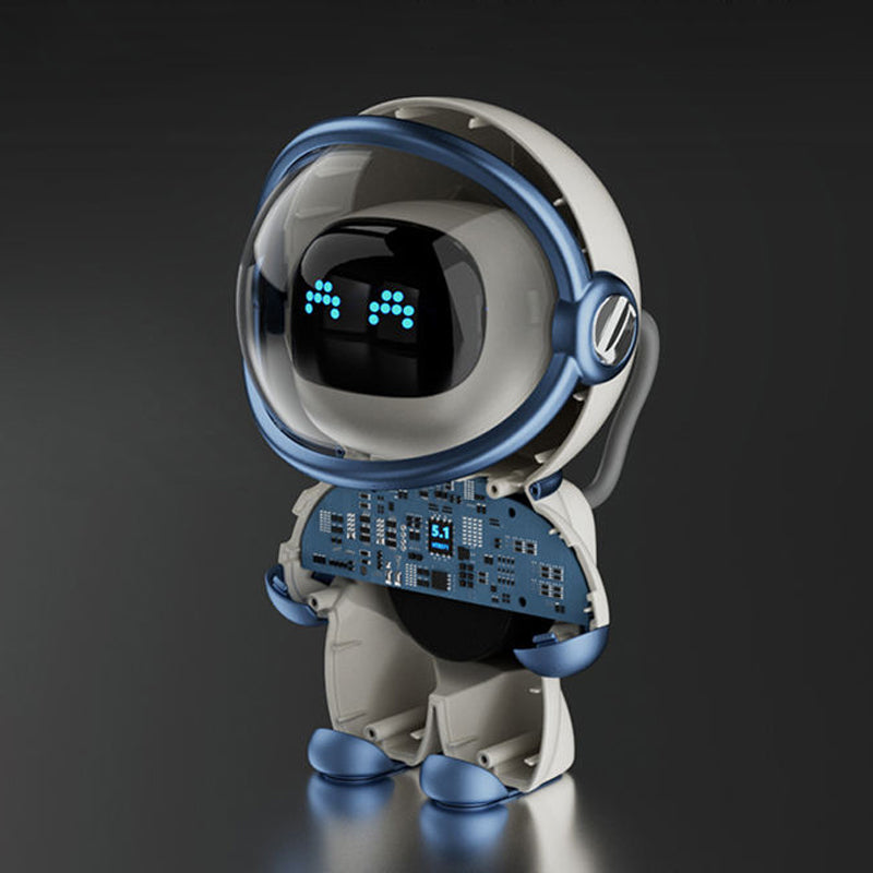 Astronaut shaped speaker with time display