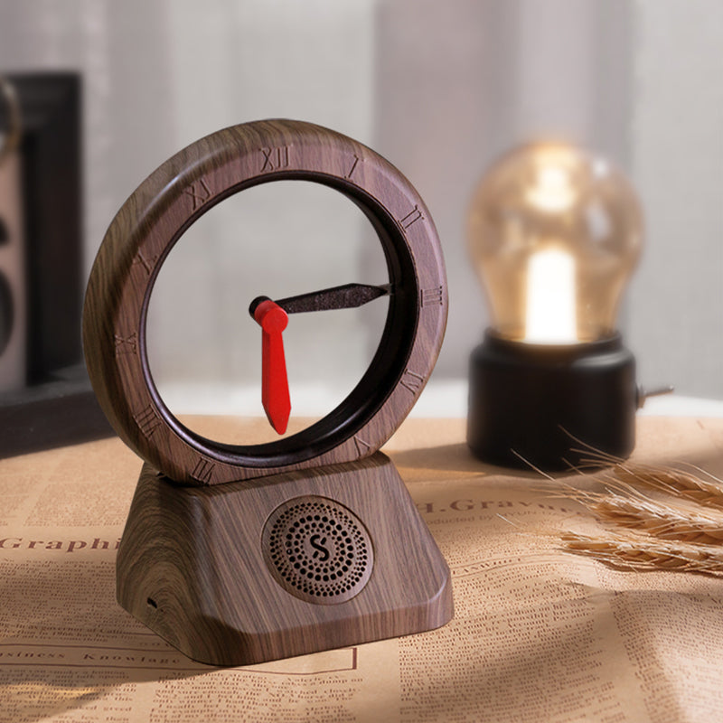 Retro wireless speaker with time display
