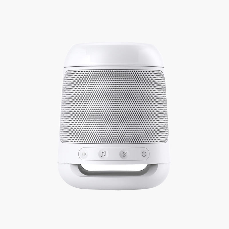 White noise sound machine with glow-in-the-dark speaker