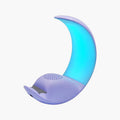 Crescent shaped speaker with luminous
