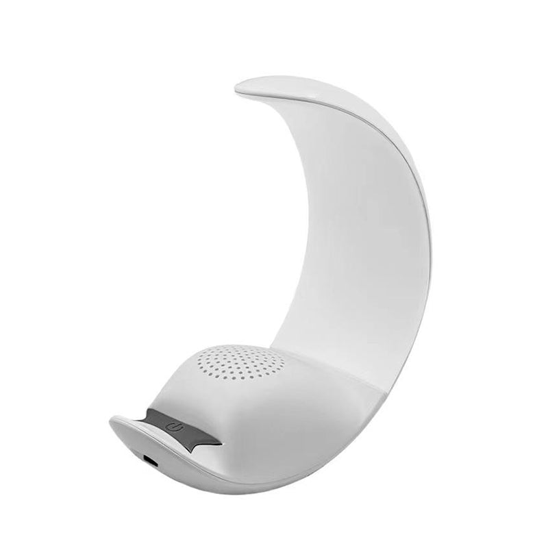 Crescent shaped speaker with luminous