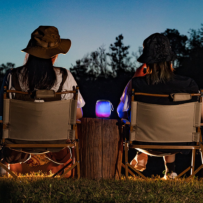 Portable wireless speaker with night light