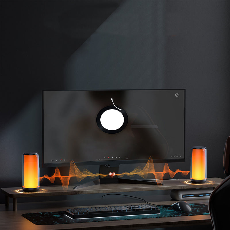 Outdoor wireless subwoofer speaker with LED