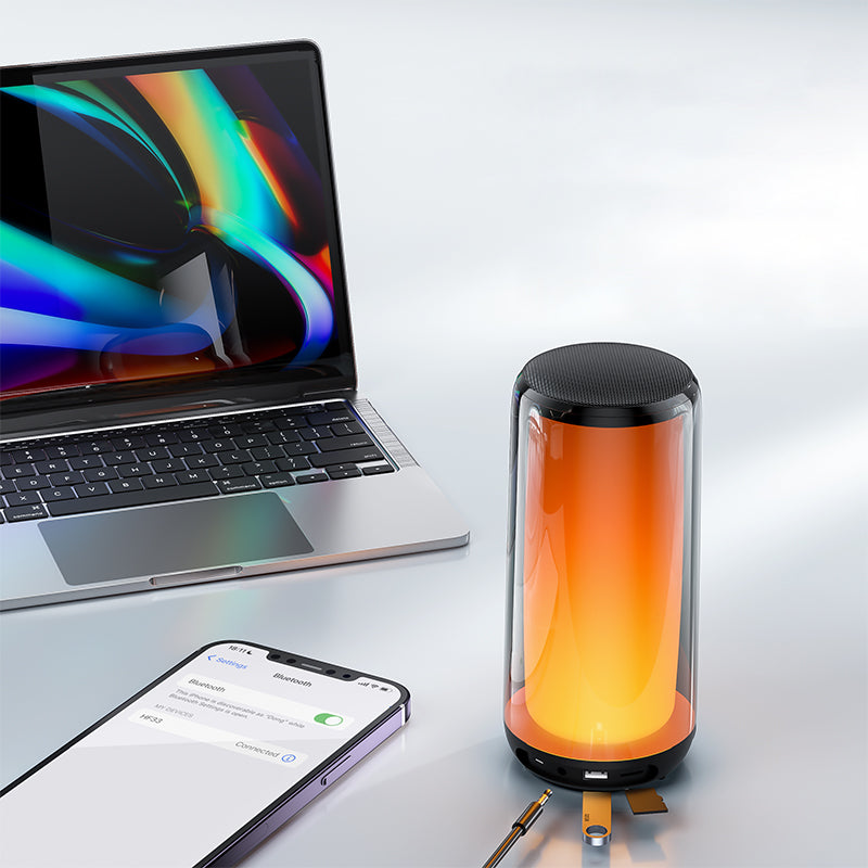 Outdoor wireless subwoofer speaker with LED