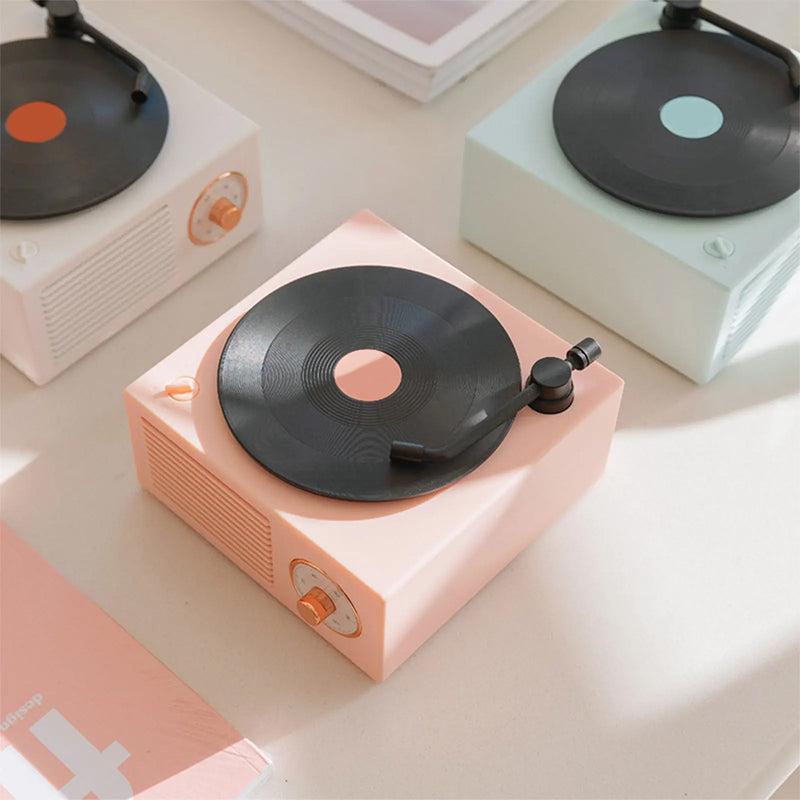 Retro vinyl wireless subwoofer speaker