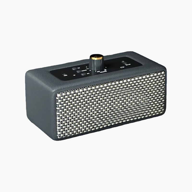 Retro leather wireless subwoofer speaker