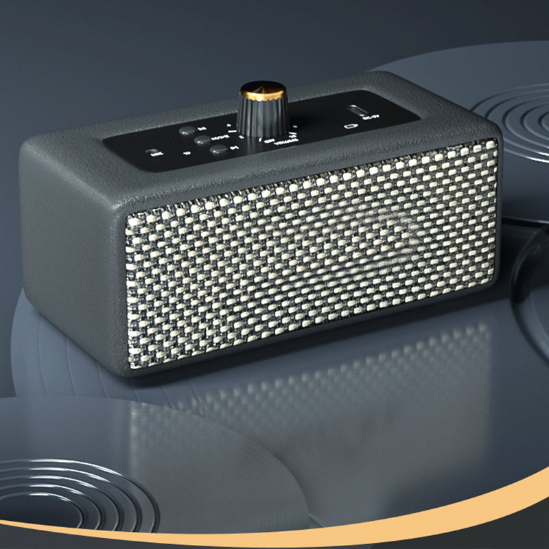 Retro leather wireless subwoofer speaker