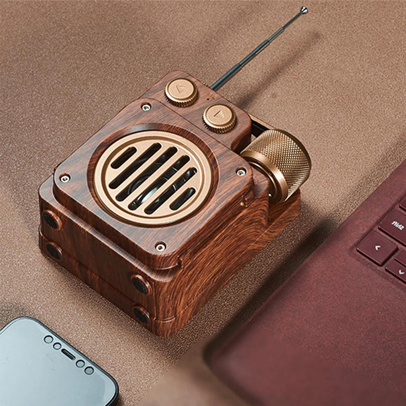 Retro bluetooth wireless subwoofer speaker