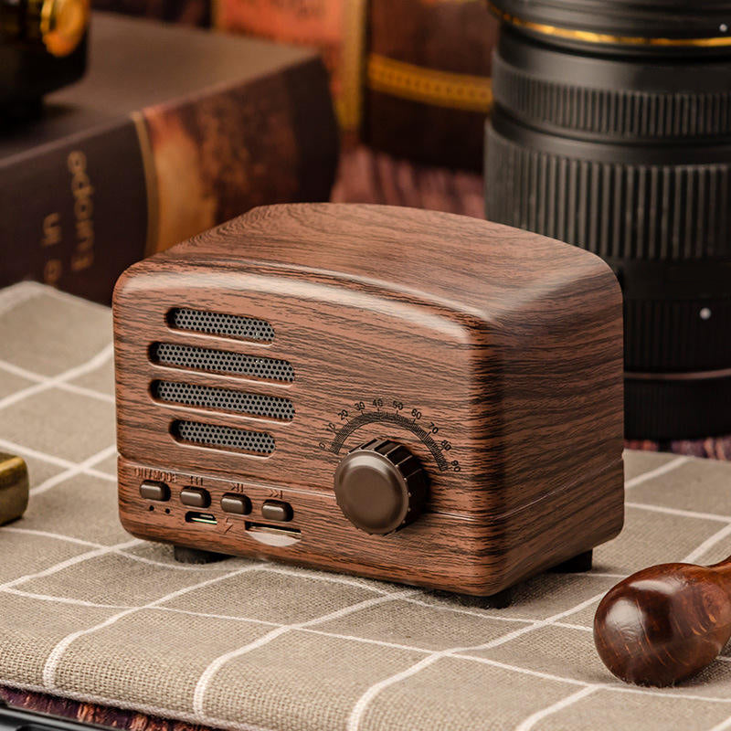 Retro portable wireless subwoofer speaker