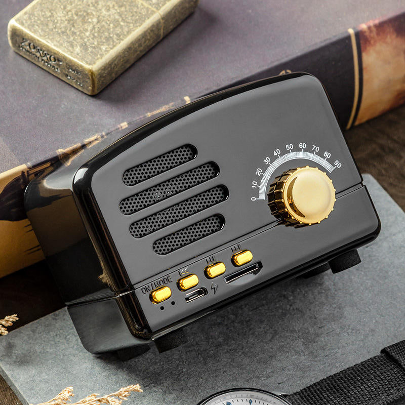 Retro portable wireless subwoofer speaker